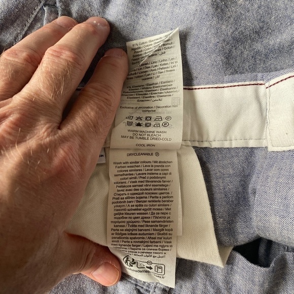 Jack &‎ Jones Cotton / Linen Blend Men's Grayish-Blue Walking Shorts Size XXL - Picture 7 of 13